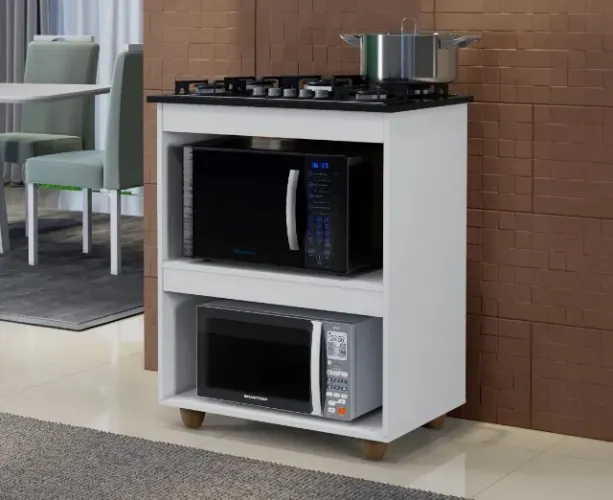 !!! FRETE GRATIS !!! Balcao Turim para CookTop 5 Bocas Branco Kaiki