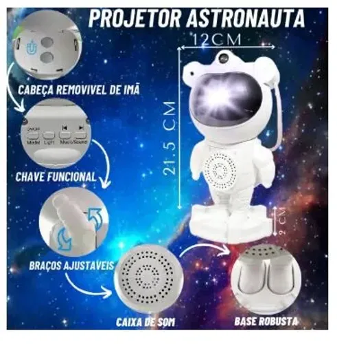 ? PROJETOR GALÁXIA ASTRONAUTA + CAIXA DE SOM ?