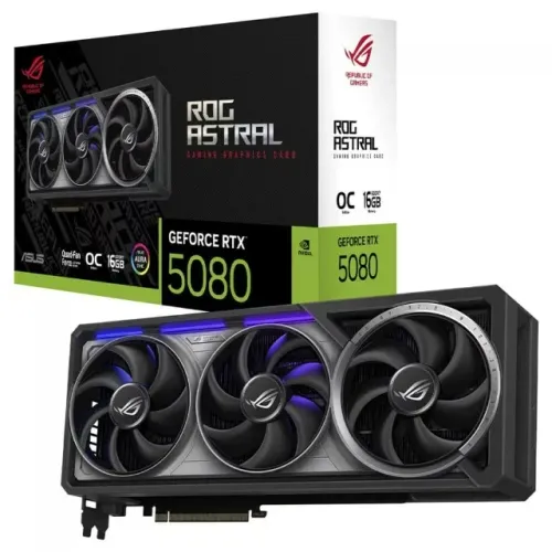 Placa de Vídeo Nvidia GeForce Asus Rog Astral RTX 5080 OC 16GB GDDR7, DLSS, Ray Tracing - 