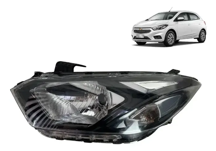 Farol Onix Lt 2017 2018 2019 Esquerdo Mascara Negra Original (Usado)