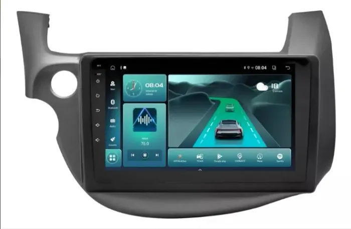Central Multimídia Android 9 pol. Carplay/ A. Auto sem fio Fit 2009 a 2014