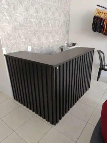 Balcão em L Caixa atendimento