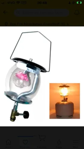 Lampião a Gas com 10 camisas 300w