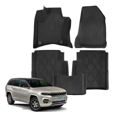 Jogo Tapete Bandeja Jeep Commander 2021 A 2025 Borda Elevada