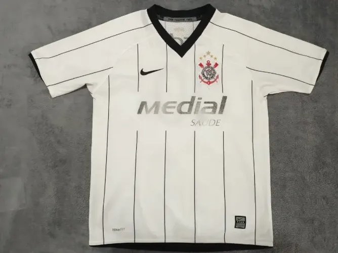 Camisa Oficial Corínthians Nike 2008 Infantil, #10, tamanho 10 anos (43x63cm).