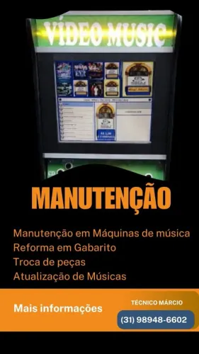 Manutenção Maquina de Musica e Fliperamas 