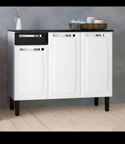 Balcão de Cozinha 3 Portas Branco