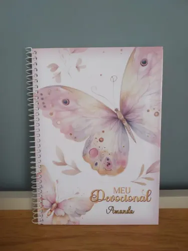 Caderno Devocional + Borboleta