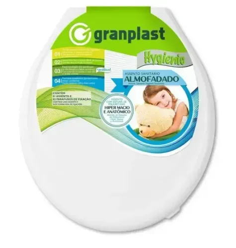 Assento Sanitário Almofadado Granplast Branco 