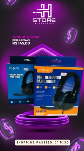 Fone de Ouvido para Jogos Inova KV-8639 - H Store