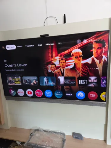 Smart TV 55" 4K Mini LED TCL 55C825 120Hz - Soundbar embutida