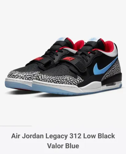 Air Jordan Legacy 312 Low Black Valor Blue