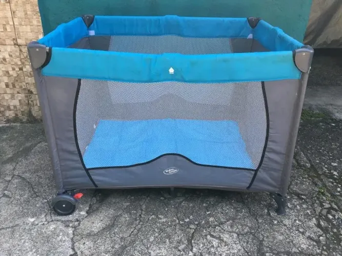 Berço Chiqueirinho Cercado Portatil Desmontavel Baby Style Azul