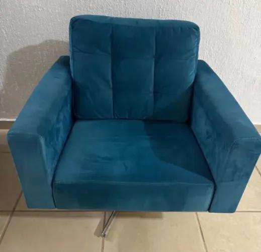 Poltrona giratória - Azul
