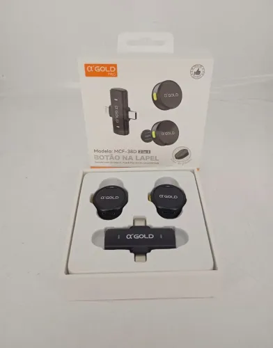 Microfone Lapela 2 em 1 MCF-38D 