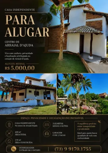 CASA PARA ALUGUEL MENSAL