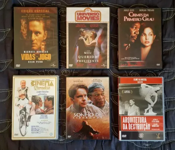 DVDs Cinema Paradiso, Arquitetura da Destruição, Um Sonho de Liberdade e Outros Filmes
