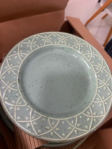 Aparelho De Jantar E Chá 20 Peças Oxford Mendi Malaquita Verde - novo na caixa 