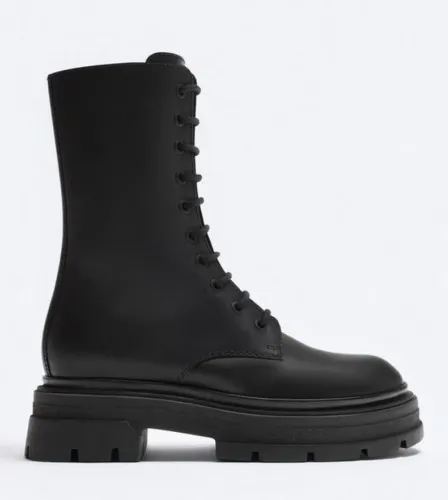 bota zara coturno alto 100% couro legitimo 42
