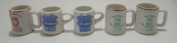 5 canequinhas de Porcelana