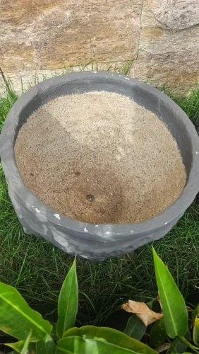 Vaso de cimento cinza grande
