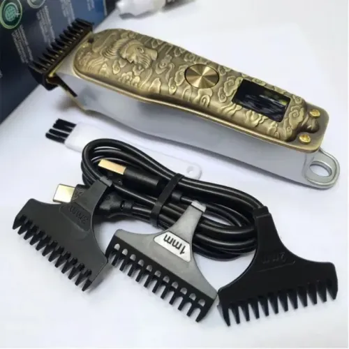 Máquina de Acabamento Kemei KM-077 Recarregável Sem Fio Bivolt