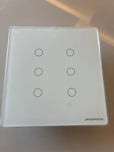 Interruptor touch inteligente 4x4 com 6 botões 