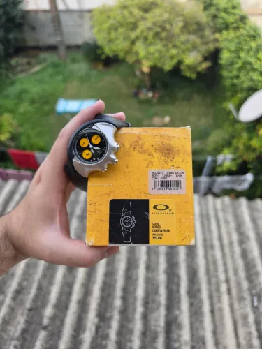 Relogio oakley detonator yellow fullset sem uso
