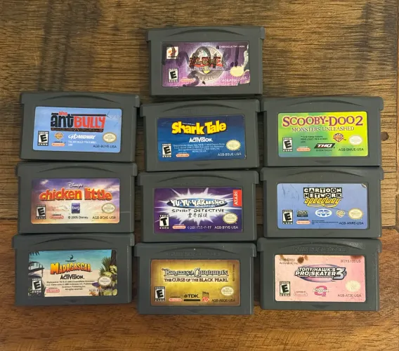 10 jogos de GBA Game Boy Advance Yu Yu Hakusho, Yu Gi Oh, Tony Hawk e mais games originais