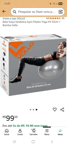 Bola de pilates VOLLO 55