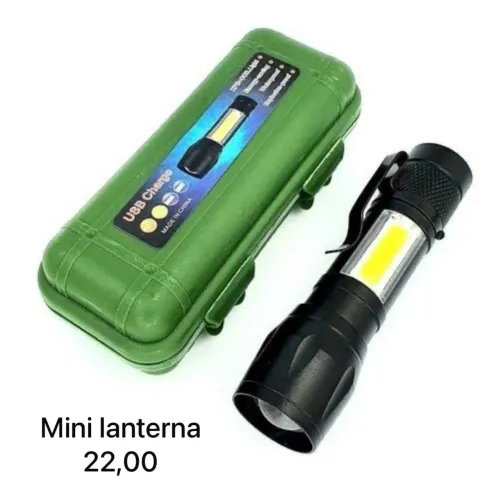 Mini lanterna com 3 opções de luz 
