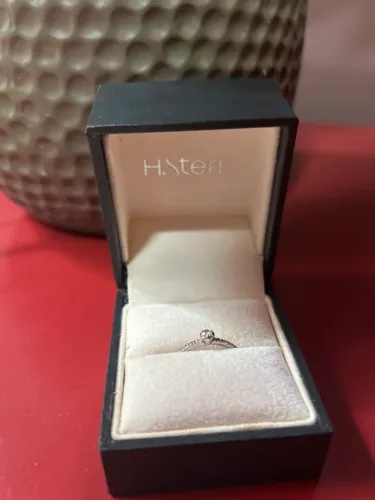 Anel solitário de brilhantes 