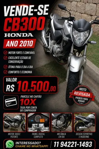 Vende - se cb 300 ano 2010