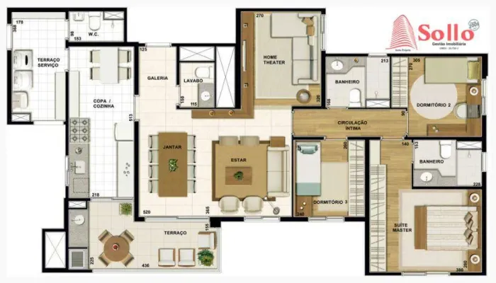 CONDOMÍNIO ALEGRIA Excelente Apartamento com 3 dormitórios para alugar, 114 m² por R$ 4.93