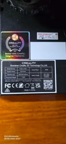 IMPRESSORA CREALITY ENDER 3 V2 NEO, ACOMPANHA CAPA DE PROTEÇÃO TÉRMICA CREALITY.