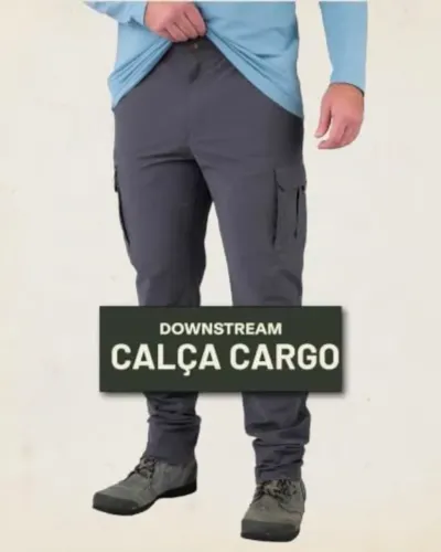 Calças Downstream Cargo Pants, Charcoal Field & StreamMasculino tamanho 32w32