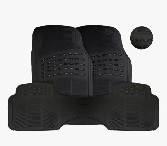 TAPETE AUTOMOTIVO 3 peças 100% borracha PROTEÇÃO TOTAL! ?