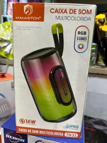 Caixa de Som 16W RGB 5 Cores