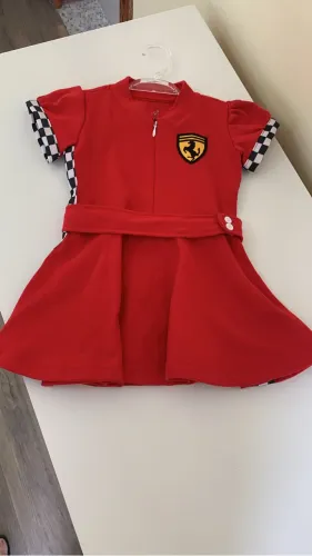 Vestido temático Ferrari Tam 2/3 anos