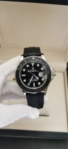 Relógio Yacht-Master 40mm Automático Vidro Safira Oysterflex Premium AAA+ Caixa