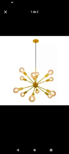 Lustre vintage de alumínio
