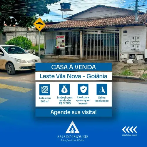 Casa a venda Setor Leste Vila Nova - Para Renda ou Lote para construção - Ótima Localizaçã