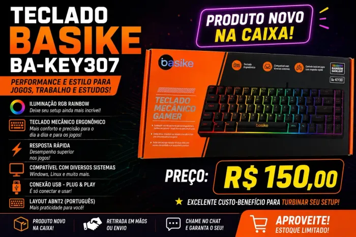 TECLADO GAMER NOVO 