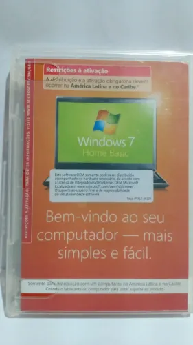CD de instalação do Windows 7 home basic original.