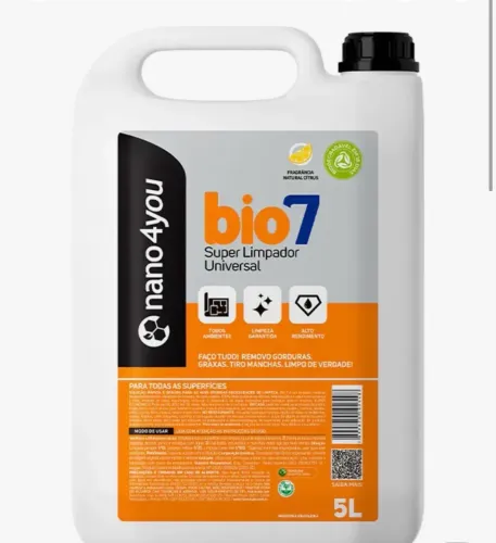 Desengraxante Universal Bio7 Nano4You 5L - Alto Rendimento para Limpeza Pesada