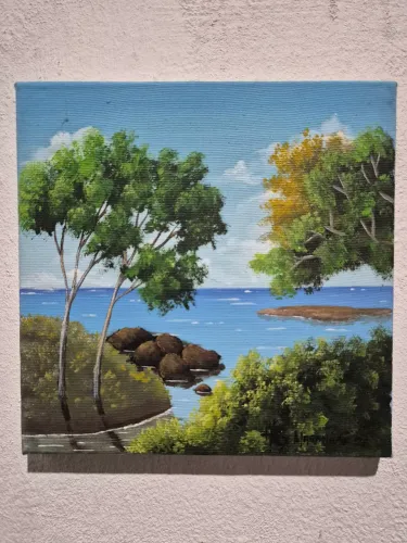 QUADRO PINTADO A MÃO 20X20 