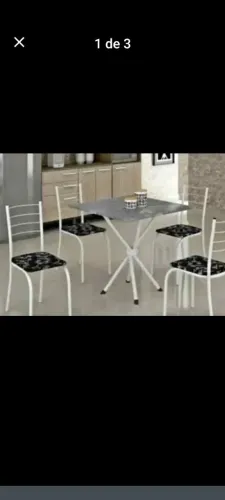 Vendo mesa mármore 4 cadeiras.