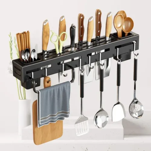 Suporte Para Armazenamento de Facas com Ganchos Para<br><br>Talheres Utensílios de Cozinha