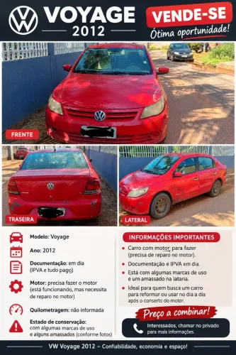 Volkswagen Voyage 1.0/1.0 City MI Total Flex 8V 4P 2012