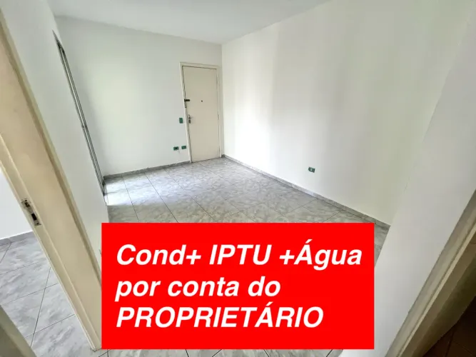 Apt 50m2, 2 quartos, 1 garagem, 1° andar